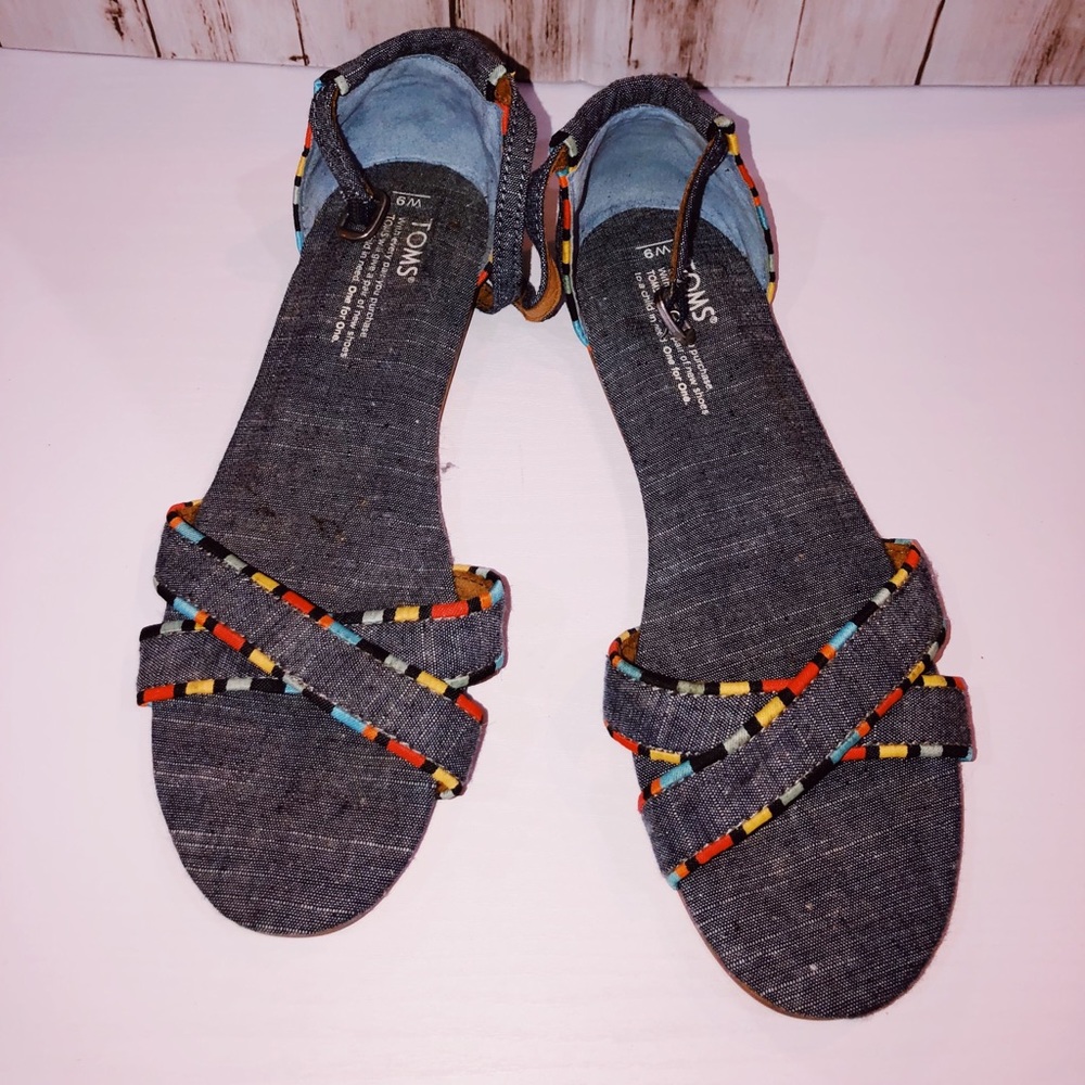 Navy Toms Sandals